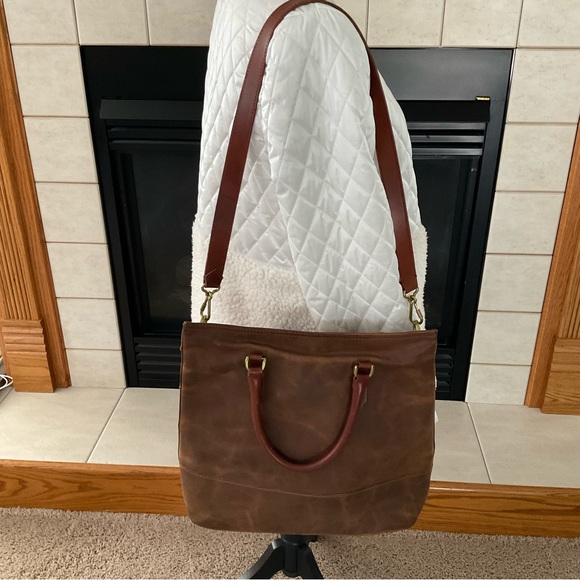 Madewell Leather Satchel/Shoulder Handbag - Picture 2 of 10